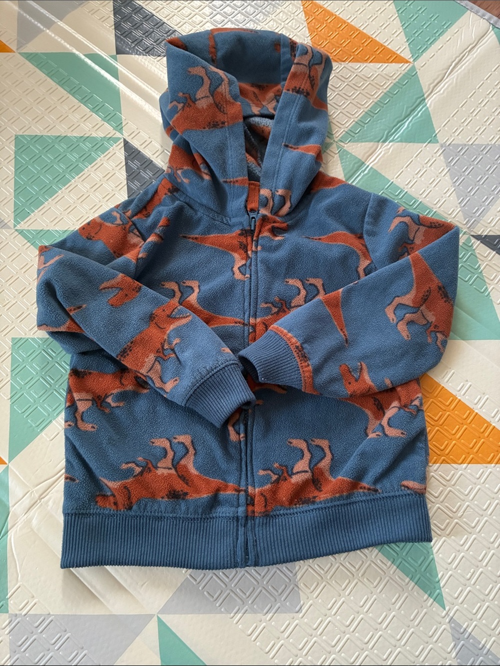 20/25$ 🧸 Kids Blue Hoodie with Brown Horse Print - Brand Unspecified